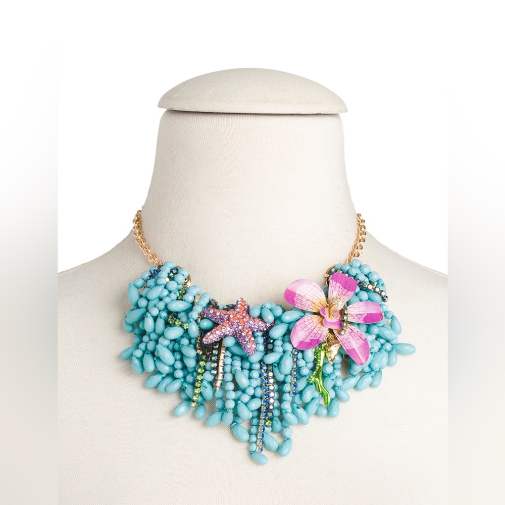 BETSEY JOHNSON MERMAID JEWELS SEALIFE STATEMENT NECKLACE - NWT